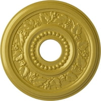 Ekena Millwork 1 8 od 1 2 ID 7 8 P Genevieve plafon medaljon, Ručno obojene bogato zlato
