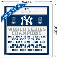 New York Yankees - Zidni Poster Šampiona, 14.725 22.375