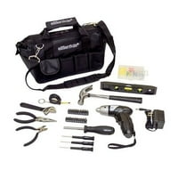 Osnovne osnove 34-komada Oko-kuća Osnovni komplet alata sa crnim torbom za alat za svakodnevnu upotrebu i