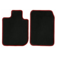 GMC Sierra crna sa crvenim tepihom prostirke za automobile podne prostirke, prilagođeno za 2014, 2015, , 2017, , , - prostirke za vozača i putnike